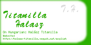titanilla halasz business card